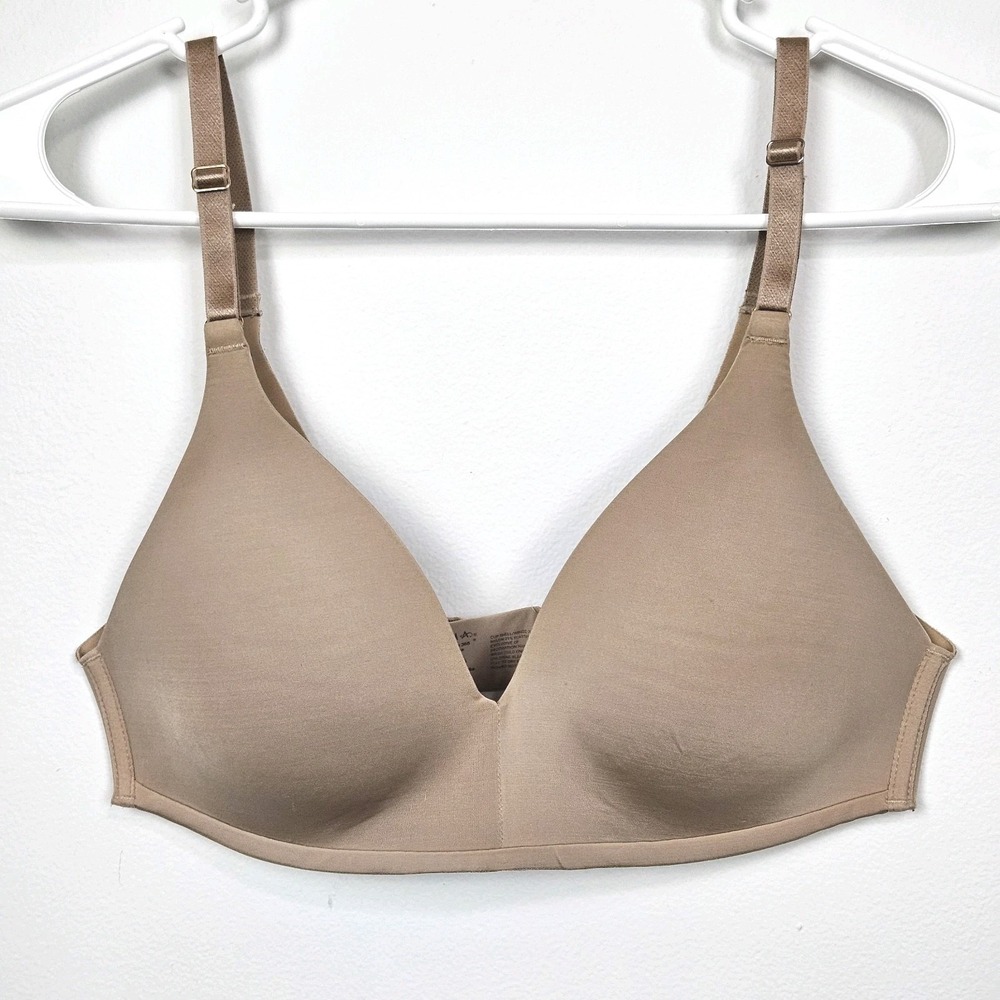 Soma Bra Womens Sz 34A Vanishing 360 Wireless Beige Tan T-Shirt